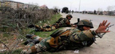  Four suspected militants and one soldier killed