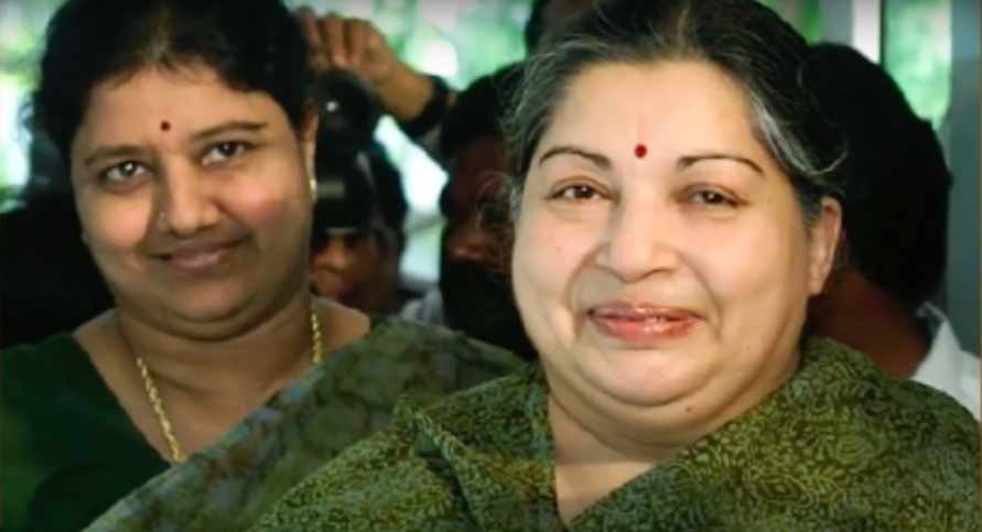 Sasikala with Jayalalithaa before her death.