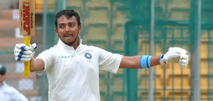 Prithvi Shaw Hits A Century In His Debut Test Match Prithvi Shaw Hits A Century In His Debut Test Match, #PrithviShaw, Mango News, Prithvi Shaw slams Test century on debut, Prithvi Shaw becomes youngest Indian to hit debut Test century, Prithvi Shaw Makes History, India vs West Indies Test Match Highlights, Prithvi Shaw Century Latest Update, Shaw hammers century on Test Debut
