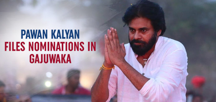 Pawan Kalyan Files Nomination In Gajuwaka, Pawan Kalyan Gajuwaka Constituency nomination, Mango News, Janasenani Pawan Nomination, Janasena Chief Pawan Kalyan in Gajuwaka, AP Elections live updates, Andhra Pradesh Assembly polls, Elections 2019 in AP