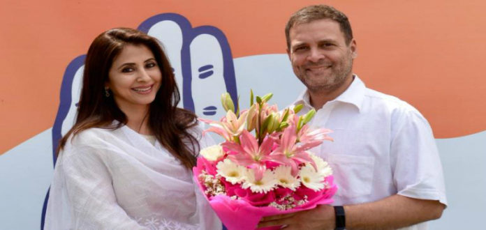 Lok Sabha Elections Urmila Matondkar Joins Indian National Congress Lok Sabha Elections Urmila Matondkar Joins Indian National Congress, Actor Urmila joins Congress, Urmila Matondkar meets Rahul Gandhi, Lok Sabha elections 2019, elections 2019, Urmila Matondkar Congress,Urmila Matondkar Latest News, Cine Celebrities in Congress Party, 2019 General Elections, Mango News