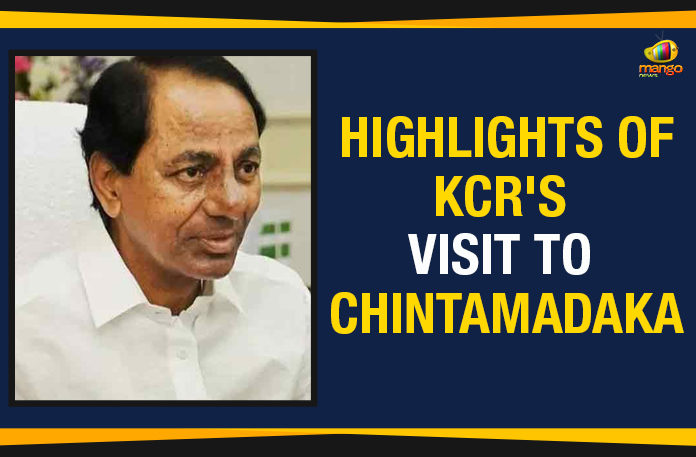 KCR To Develop Chintamadaka KCR To Develop Chintamadaka, Telangana CM KCR Focus On Development Of his Village, KCR birth village Development, CM K Chandrasekhar Rao review development works in his village, Mango news, KCR village Chintamadaka, CM KCR Grand Entry In Chintamadaka Village,