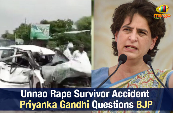 Unnao Rape Survivor Accident – Priyanka Gandhi Questions BJP Unnao Rape Survivor Accident, Priyanka Gandhi Questions BJP, Priyanka About Unnao Rape Survivor,Unnao Rape Survivor, Unnao Rape,Mango News,BJP MLA,Kuldeep Singh Sengar,Raebareli, Raebareli Rape Case,Raebareli Distric,Unnao, Uttar Pradesh,BJP Leader Kuldeep Singh Sengar, MLA Kuldeep Singh Sengar