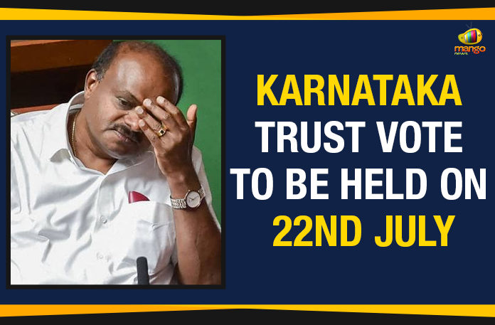 Karnataka Trust Vote To Be Held On 22nd July, Karnataka floor test, Karnataka crisis live updates, Karnataka political crisis live news, Karnataka Floor Test Live Updates, Karnataka Assembly Session Adjourned, trust vote scheduled for Monday, Mango News