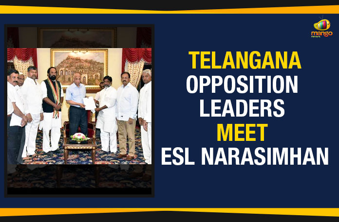 Telangana - Opposition Leaders Meet ESL Narasimhan, CM KCR new Secretariat plan, Congress leaders meet Telangana Governor, Secretariat Reconstruction, Assembly And Secretariat Reconstruction, Telangana new secretariat, Telangana new assembly building, Telangana new secretariat building, Mango News
