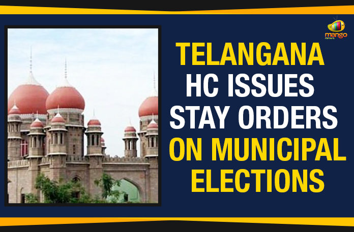Telangana HC Issues Stay Orders On Municipal Elections, Telangana municipal polls, Hyderabad HC stays municipal elections, Mango News, Telangana Minicipal Elections updates, municipal elections in Miryalaguda, elections in Miryalaguda municipality on hold, Telangana civic polls, Stay On Municipal Elections In Miryalaguda,