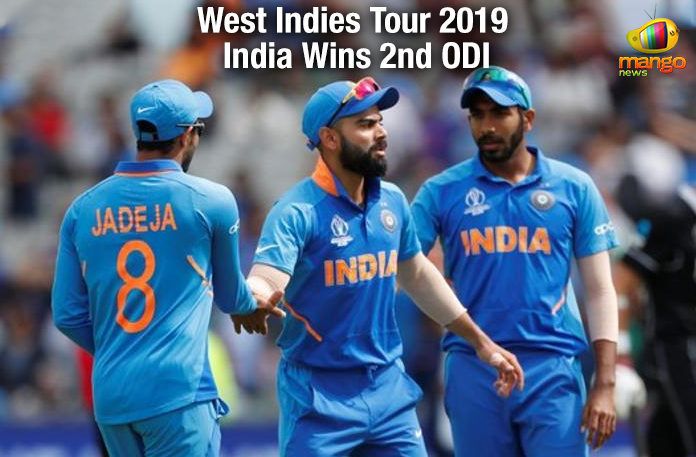 West Indies Tour 2019 - India Wins 2nd ODI cricket, cricket highlights, Cricket News, cricket west indies, DLS method, IND Vs WI, ind vs wi 2019, India beat West Indies, India beat West Indies by 59 runs, india cricket highlights, India Tour of West Indies 2019, India vs West Indies, india vs westindies, India Wins 2nd ODI, Mango News, Rohit Sharma, t20, virat kohli, West Indies, West Indies Tour 2019 India Wins 2nd ODI, west indies vs india, west indies vs india 2019, wi vs ind, windies vs india 2019