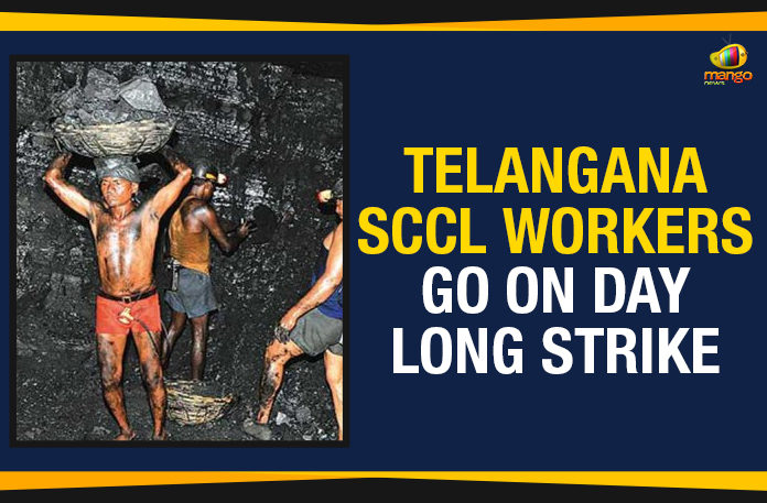 Political Updates 2019, Singareni Coal Miners One Day Strike Begins, Singareni Coal Miners One Day Strike Begins In Telangana, Singareni Coal Miners Strike Begins In Telangana, Singareni Collieries Company Limited, Singareni One Day Strike Begins In Telangana, Singareni Strike In Telangana, Telangana Breaking News, Telangana Political Live Updates, Telangana Political Updates, Telangana Political Updates 2019, Telangana SCCL Workers Go On Day Long Strike