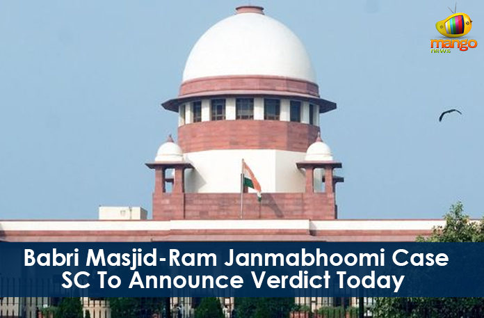 Babri-Masjid-Ram-Janmabhoomi-Case---SC-To-Announce-Verdict-Today Babri Masjid Ram Janmabhoomi Case, Babri Masjid Ram Janmabhoomi Case – SC To Announce Verdict Today, Babri Masjid-Ram Janmabhoomi land dispute case, Babri Masjid-Ram Janmabhoomi land dispute case in Ayodhya, Latest Political Breaking News, Mango News, National News Headlines Today, national news updates 2019, National Political News 2019, Section 144 of the Code of Criminal Procedure