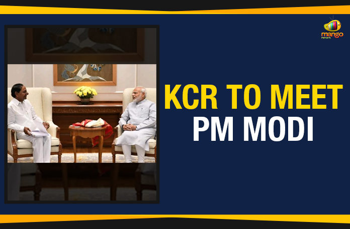 KCR-To-Meet-PM-Modi CM KCR Delhi Tour To Meet PM Modi on Oct 4, KCR to Embark on Federal Front Tour Meeting With Modi May Sour Opposition Mood, KCR to meet PM Modi, Mango News, Telangana CM K Chandrasekhar Rao meets PM Modi, Telangana CM K Chandrashekar Rao to meet PM Narendra Modi in New Delhi on October 4, Telangana CM KCR Will Meet PM Modi On October 4th