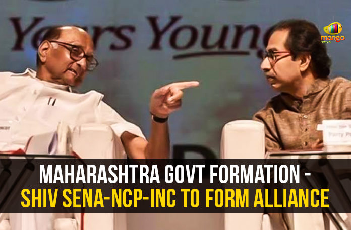 Maharashtra-Govt-Formation-–-Shiv-Sena-NCP-INC-To-Form-Alliance Latest Political Breaking News, Maharashtra Govt Formation, Maharashtra Govt Formation – NCP-Shiv Sena To Form Alliance, Mango News, National News Headlines Today, national news updates 2019, National Political News 2019, NCP-Shiv Sena To Form Alliance