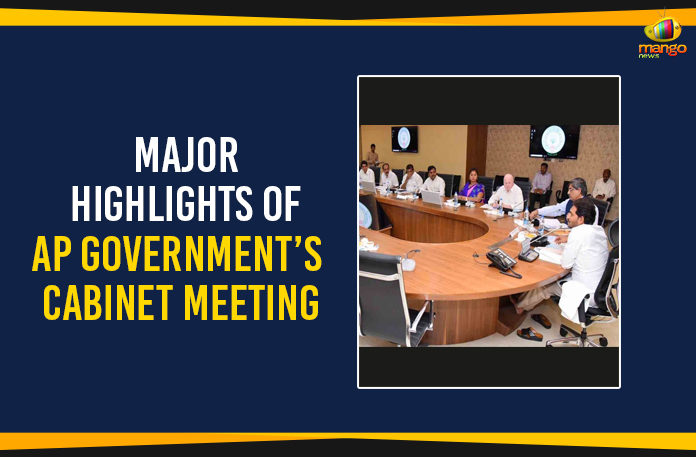 Major-Highlights-of-AP-Government’s-Cabinet-Meeting Andhra Pradesh Government, Andhra Pradesh Millet Board Act 2019, Andhra Pradesh Pulses Board Bill 2019, Andhra Pradesh State Transport Corporation, AP cabinet meeting, Ap Political Live Updates 2019, AP Political News, AP Political Updates, AP Political Updates 2019, Highlights of AP Government Cabinet Meeting, Mango News, Public Transport Department