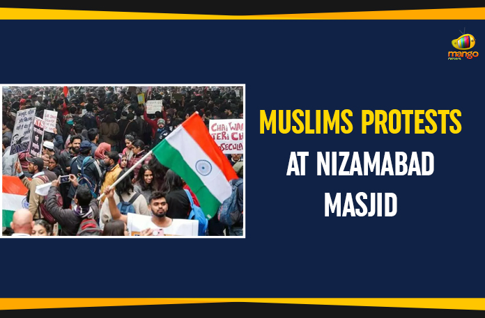 CAA 2019 - Muslims Protests At Nizamabad Masjid #CAAProtests, CAA 2019, Chief Minister of West Bengal, Citizenship Amendment Act 2019, Latest Political Breaking News, Mango News, Muslims Protests At Nizamabad Masjid, National News Headlines Today, national news updates 2019, National Political News 2019, Protests Against Citizenship Amendment Act, WB CM Mamata Banerjee