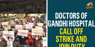 Doctors Continuing Strike at Gandhi Hospital, Doctors Of Gandhi Hospital Call Off Strike, Gandhi Hospital, Gandhi Hospital Doctors Call Off Strike, Gandhi Hospital Doctors Strike, Gandhi Hospital junior doctors strike, Hyderabad, Hyderabad Doctors Strike, Junior doctors at Gandhi Hospital, Strike at Gandhi Hospital