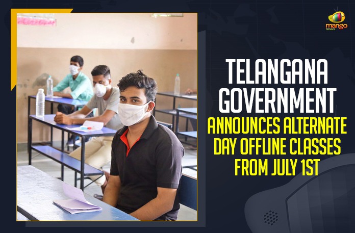 Telangana Government Announces Alternate Day Offline Classes From July 1st classes for Intermediate first and second year, educational institutions, Mango News, Offline Classes In Educational Institutions, TBIE, Telangana, Telangana Board of Intermediate Education, Telangana Education Department, Telangana Government Announces Alternate Day, Telangana Government Announces Alternate Day Offline Classes From July 1st, Telangana State BIE