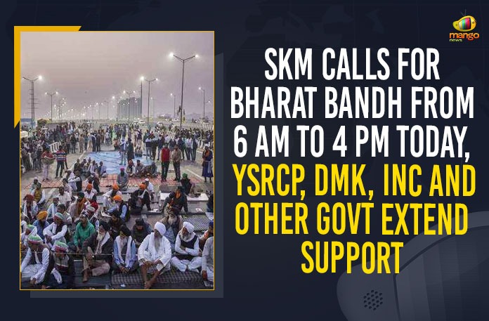 SKM Calls For Bharat Bandh From 6 AM To 4 PM Today, YSRCP, DMK, INC And Other Govt Extend Support Bharat Bandh, Bharat Bandh by farmers body, Bharat Bandh Live Updates, Bharat Bandh on September 27, Bharat Bandh on September 27th, Bharat Bandh Today, Bharat Bandh Updates, Farm Bills, Farmers and Parties Activists Block Highways Rail Tracks, Farmers block highways, Farmers Protest, Farmers Protest Against Farm Bills, Mango News, Three Farm Bills