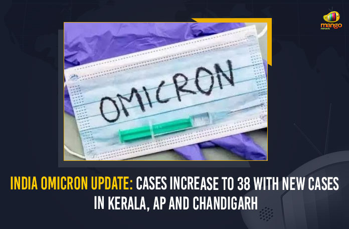 India Omicron Update: Cases Increase To 38 With New Cases In Kerala, AP And Chandigarh Coronavirus, Coronavirus Omicron India Live News, Coronavirus Omicron India LIVE Updates, COVID-19, covid-19 new variant, India Omicron Update Cases, India Omicron Update Cases Increase To 38 With New Cases In Kerala AP And Chandigarh, Mango News, mango news telugu, MangoNews, New Coronavirus Strain, New Covid 19 Variant, New Covid Strain Omicron, Omicron, Omicron covid variant, Omicron In India, Omicron variant, omicron variant in India, omicron variant south africa, Update on Omicron