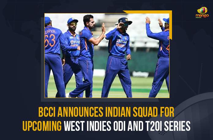 BCCI-Announces-Indian-Squad-For-Upcoming-West-Indies-ODI-And-T20I-Series 18 member squad of Team India,BCCI Announces Indian Squad For Upcoming West Indies ODI And T20I Series, BCCI Announces Indian Squad For Upcoming West Indies ODI Series, BCCI Announces Indian Squad For Upcoming West Indies T20I Series, Indian Squad For Upcoming West Indies ODI And T20I Series, West Indies ODI And T20I Series, India Upcoming ODI And T20I Series, ODI Series, T20I Series, T20 International Series, Cricket, Cricket Latest News, Cricket Latest Updates, Mango News, Board of Control for Cricket in India, Board of Control for Cricket in India Announces Indian Squad For Upcoming West Indies ODI And T20I Series, Indian Team For Upcoming West Indies ODI And T20I Series,