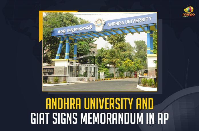 Andhra-University-And-GIAT-Signs-Memorandum-In-AP Andhra University And GIAT Signs Memorandum In AP,GIAT Signs Memorandum In AP,Andhra University Signs Memorandum In AP,Andhra University and GAIT a global technology company with world-class MRV technology for nature-based solutions,nature-based solutions,world-class MRV technology,GAIT a global technology company,Green Artificial Intelligence Technology,measurement, reporting, verification,collaboration would now focus on research and development into nature-based solutions,Memorandum of Understanding,Mango News,