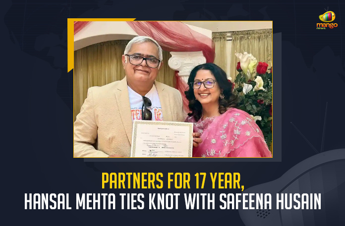 Partners-For-17-Year,-Hansal-Mehta-Ties-Knot-With-Safeena-Husain Partners For 17 Years Hansal Mehta Ties Knot With Safeena Husain, Hansal Mehta Ties Knot With Safeena Husain, Partners For 17 Years, Filmmaker Hansal Mehta and social worker Safeena Husain tied knot on May 25, couple dating for over 17 years, finally married at Taj Campton Place, couple tied the knot in a simple ceremony with close friends and families, Hansal Mehta, Safeena Husain, Safeena Husain Ties Knot With Hansal Mehta, 17 years, Hansal Mehta And Safeena Husain Are Partners For 17 Years, Hansal Mehta Ties Knot With Safeena Husain on May 25, Mango News,