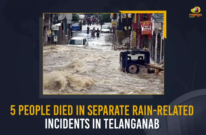 5 People Died 5 People Died In Separate Rain-Related Incidents In Telangana, Rain-Related Incidents In Telangana, Telangana Rain-Related Incidents, Rain-Related Incidents, Five people died in rain-related incidents in Telangana, Warangal Police Commissioner Tarun Joshi confirmed the death of two persons in a building collapse incident, building collapse incident, building collapsed due to incessant rains, Telangana Heavy Rains, 5 People Died, Heavy Rains, Telangana Heavy Rains News, Telangana Heavy Rains Latest News, Telangana Heavy Rains Latest Updates, Telangana Heavy Rains Live Updates, Mango News,