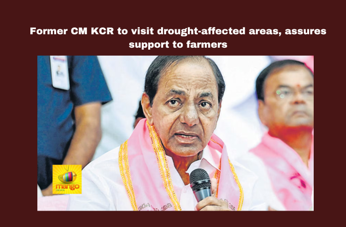 Former CM KCR to Visit Drought-Affected Areas, Assures Support to Farmers Former CM KCR to Visit Drought-Affected Areas Assures Support to Farmers, Former CM KCR to Visit Drought-Affected Areas, Assures Support to Farmers, KCR Support to Farmers, Drought-Affected Areas, KCR, BRS, Telangana, Former CM, Drought, Mandals, Election, Parliament Election, Political News, Mango News