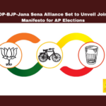 TDP-BJP-Jana Sena Alliance Set to Unveil Joint Manifesto for AP Elections TDP-BJP-Jana Sena Alliance Set to Unveil Joint Manifesto for AP Elections, TDP-BJP-Jana Sena Alliance, Alliance Set to Unveil Joint Manifesto, Joint Manifesto for AP Elections, Joint Manifesto, Alliance, Amaravati, TDP, BJP, Jana Sena, Andhra Pradesh Assembly Elections, Manifesto Release, Chandrababu Naidu, Pawan Kalyan, General Elections, Lok Sabha Elections, Mango News