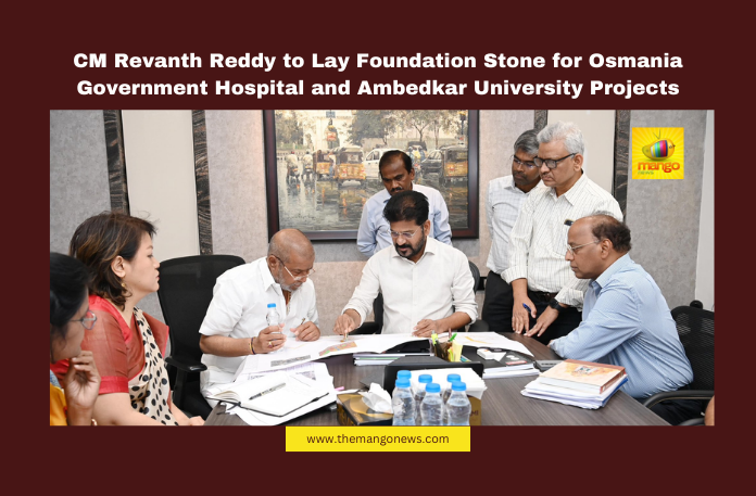 CM Revanth Reddy to Lay Foundation Stone for Osmania Government Hospital and Ambedkar University Projects CM Revanth Reddy to Lay Foundation Stone for Osmania Government Hospital and Ambedkar University Projects, Osmania Government Hospital, Hyderabad healthcare infrastructure, CM Revanth Reddy, Telangana health projects, Ambedkar Universal University, Telangana development projects, Goshamahal hospital construction, skill development Telangana, modern hospital facilities, Hyderabad news updates, Telangana, TS Live Updates, TS Political News, Political News, Mango News