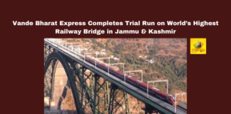 Vande Bharat Express Completes Trial Run on World’s Highest Railway Bridge in Jammu & Kashmir, Vande Bharat Express, Chenab Bridge, Jammu and Kashmir railway, world's highest railway bridge, Udhampur-Srinagar-Baramulla project, PM Modi, Katra to Baramulla train, engineering marvel India, Chenab railway bridge height, Indian railways news, India, National News, International News, Live Updates, Breaking News, Headlines, Live News, Mango News, Mango News Telugu