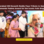 Hyderabad CM Revanth Reddy Pays Tribute to Gaddar, Demands Padma Award for the Iconic Folk Singer, Gaddar Jayanti, Revanth Reddy, Padma Awards, Telangana Politics, Folk Singer Gaddar, Telangana CM, BJP Criticism, Telangana Culture, Gaddar Legacy, Gaddar Tribute, Mango News