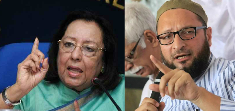 Najma Heptulla and Asaduddin Owaisi