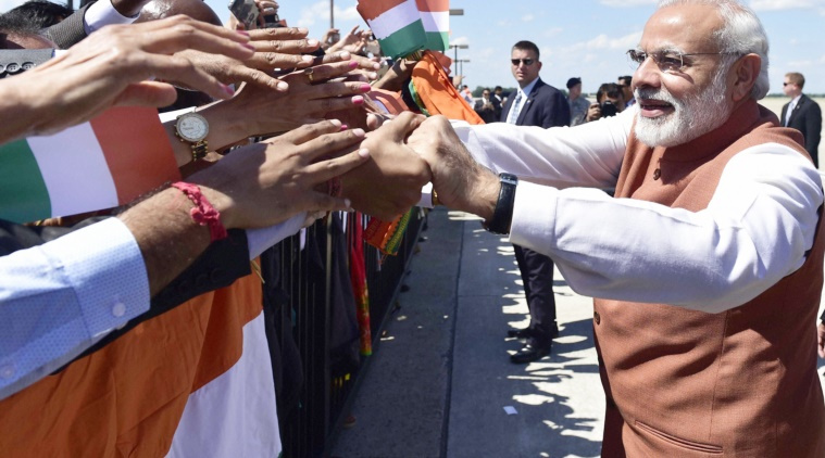 PM Modi meeting Indians in US