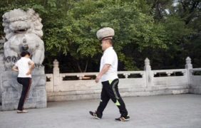 Shocking: 54-Year-Old Man Exercises With 40kg Stone On Head