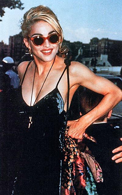 Madonna showing off Round glasses in the 1990's