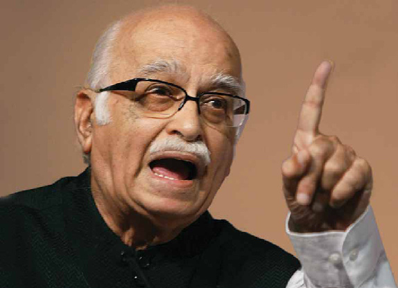 Advani agitated by disruptions in the parliament and postponements. 