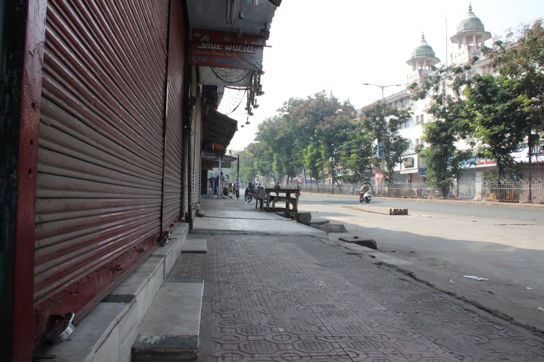 Old City in Hyderabad under complete Bandh as a form of peaceful protest.