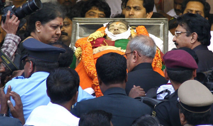 Jayalalithaa's body was buried instead of cremation which is a typical Hindu ritual that helps attain Moksha. 