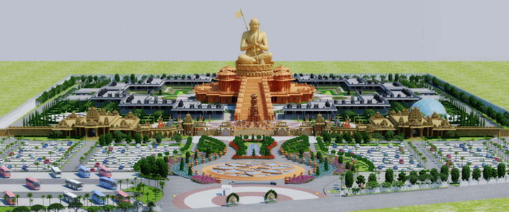 A representational image of the Statue Of Equality put up on the Chinna Jeeyar Website. 