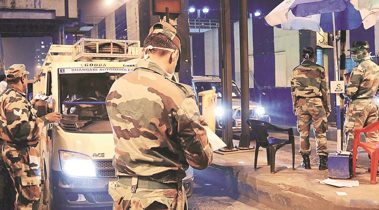 Army checking vehicles in West Bengal as part of regular exercise. 