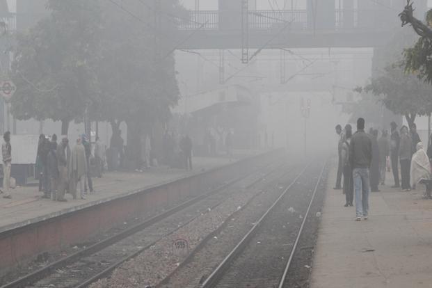 About 34 Delhi-bound trains are running late by several hours due to bad weather