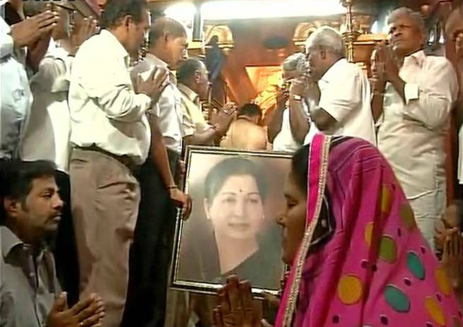 People praying fervently for Jayalalitha's well-being