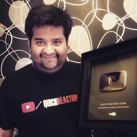 Rahul With Silver YouTube award