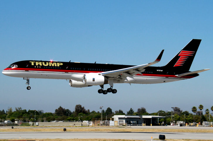 The personal jet that Donald Trump gushed about in the Rolling Stone profile interview.