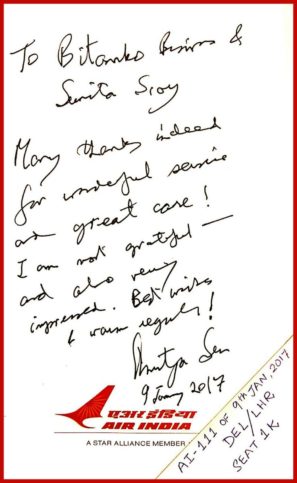 amartya sen air india