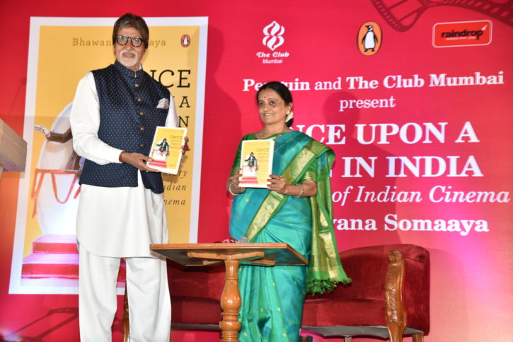 Amitabh Bachchan with Bhawana Somaaya at the launch of 'Once Upon A Time in India'.