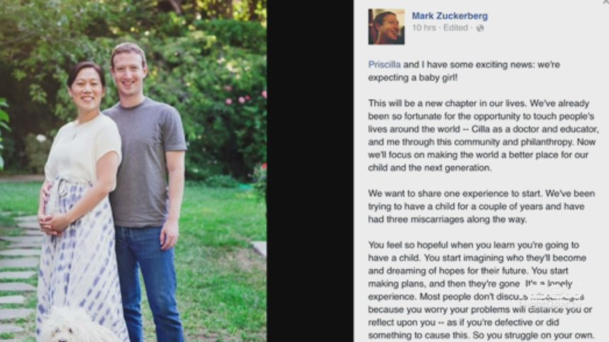 Mark Zuckerberg announces wife's pregnancy 2