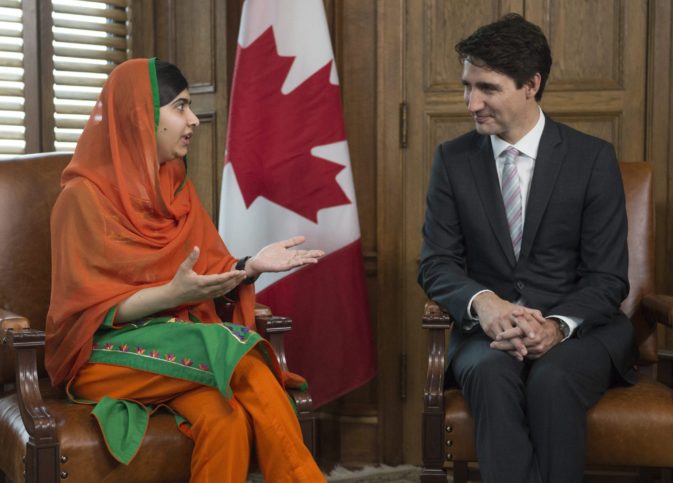 Malala yousafzai justin trudeau canada