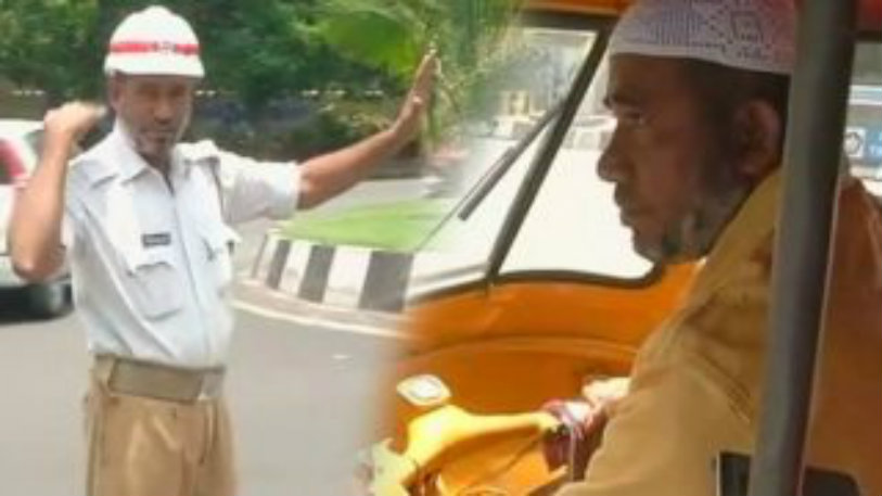 Traffic Home Guard,Auto Driver by Night,Jawed Khan as Traffic Home Guard,Integrated Professional Competence Course,Minorities Welfare Department, Right to Education, Asaduddin Owaisi, Jawed Khan as Auto Driver,Telangana news,Hyderabad news