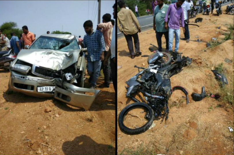 Telangana Freak Accident,Telangana news,Accident Kills Two in Telangana, IPC accidental death,Hyderabad news,Telangana Accident,Accident case,Accident news 2017