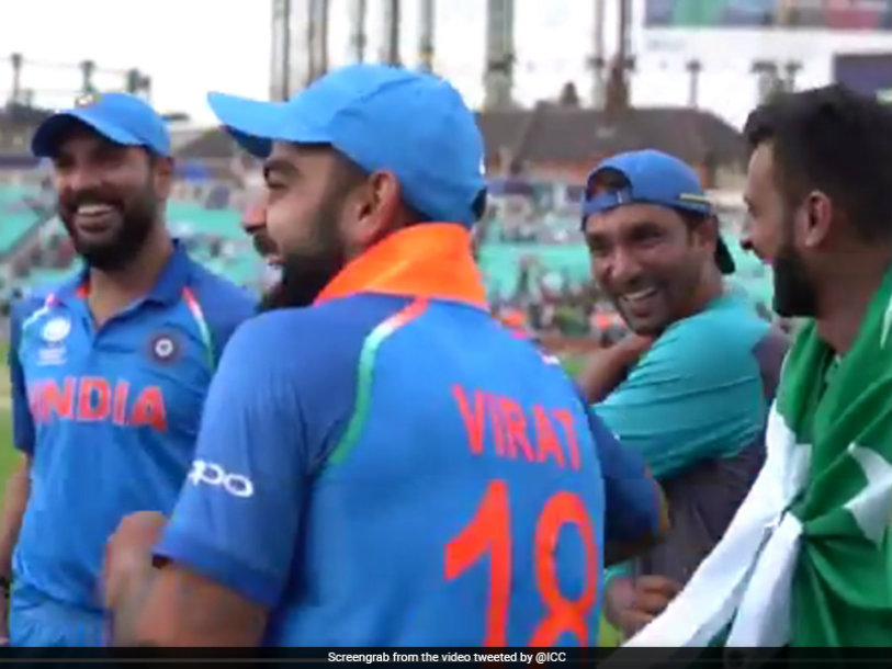 ICC Champions Trophy,ICC Champions Trophy 2017, India vs Pakistan final,Indian Pakistani Share Laughter After The Final,Pakistan wins ICC Champions Trophy,ICC TROPHY 2017 ,Indian Pakistani Players ShareS Laughter